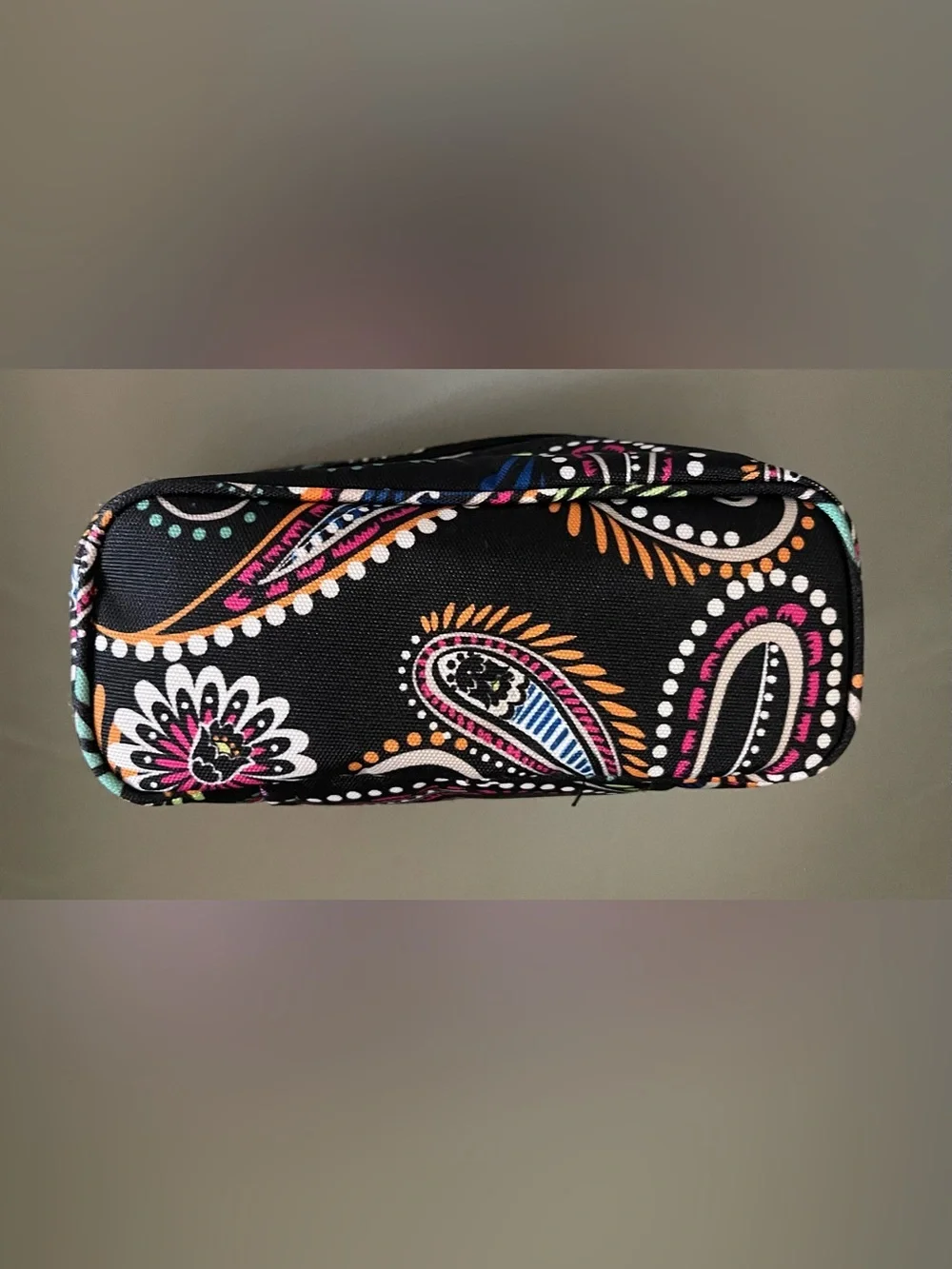 Vera Bradley Compact Makeup Bag/Cosmetic Case in Retired Bandana Swirl Pattern